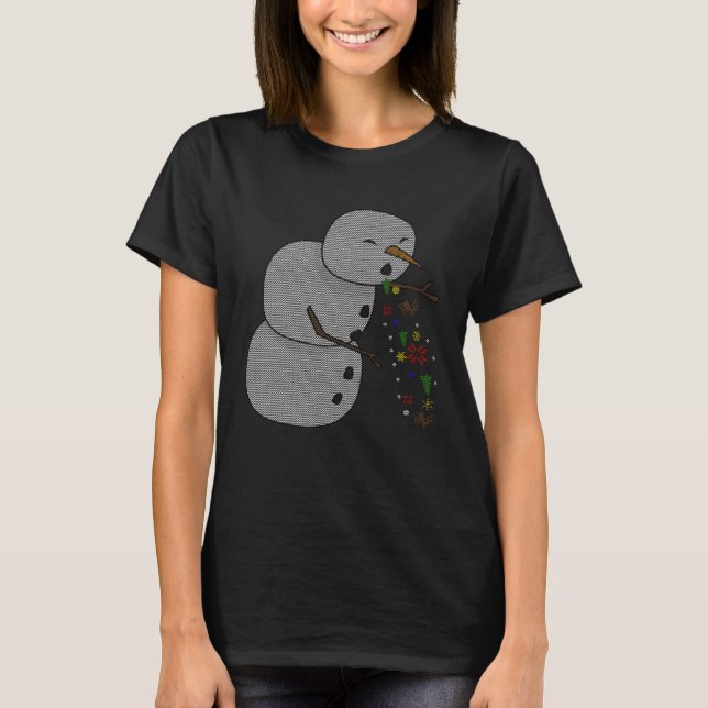 Camiseta Quitando a Snowman Navidades que se beben fea (Anverso)