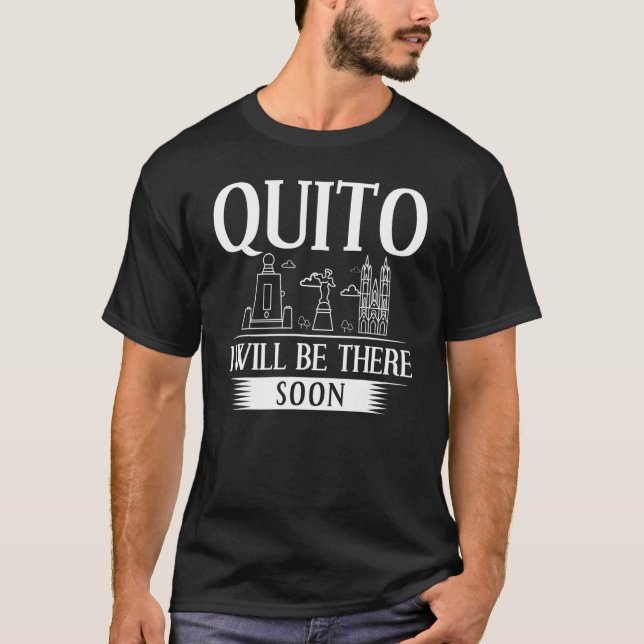 Camiseta Quito Ecuador City Trip Skyline Map Travel (Anverso)