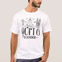 Quito Ecuador Mapa de la línea aérea de la ciudad