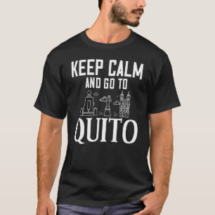 Camiseta Quito: Viaje del mapa de la ciudad de Ecuador