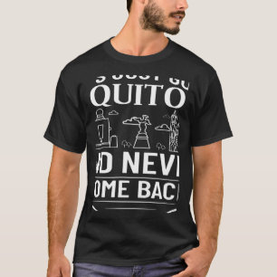 Camiseta Quito: Viaje del mapa de la ciudad de Ecuador
