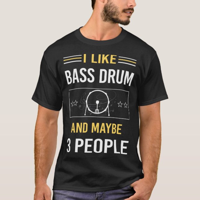 Camiseta Quizá 3 personas Bass Drum (Anverso)