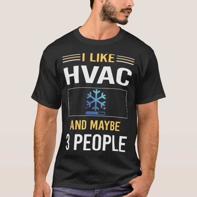 Camiseta Quizá 3 personas HVAC (Anverso)