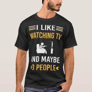 Camiseta Quizá 3 personas viendo televisión