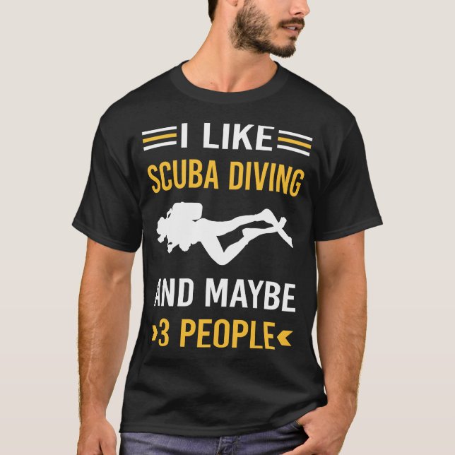Camiseta Quizás 3 personas Buceo Scuba (Anverso)