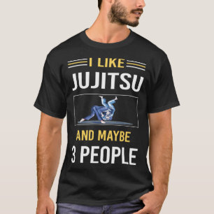 Camiseta Quizás 3 personas Jujitsu Ju Jitsu Jiujitsu Jiu Ji
