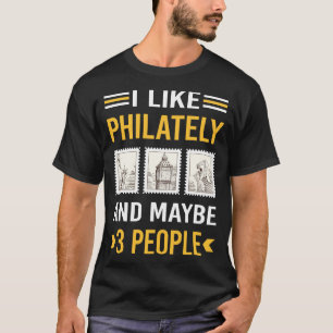 Camiseta Quizás 3 personas publicaron estampillas de manera