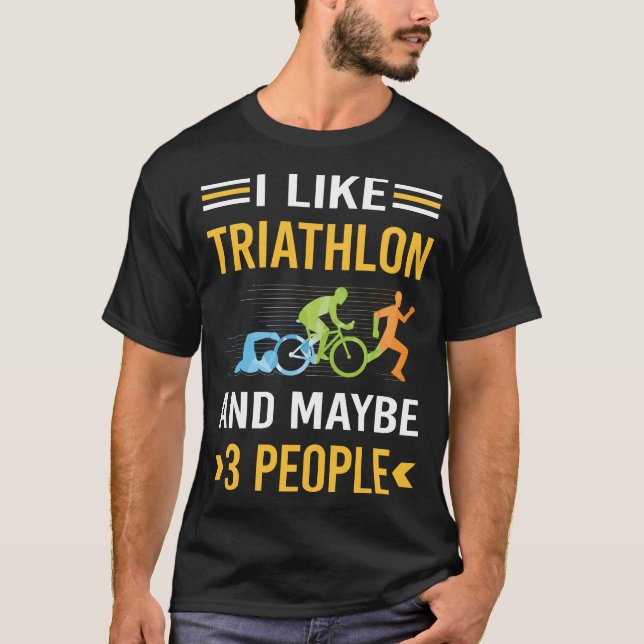 Camiseta Quizás 3 personas Triatleta (Anverso)
