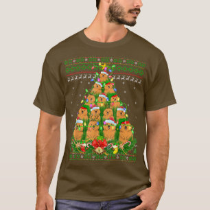 Camiseta Quokka árbol de la luz navideña Santa Quokka Crist