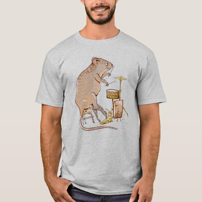 Camiseta Quokka Australian Animal Drummer (Anverso)