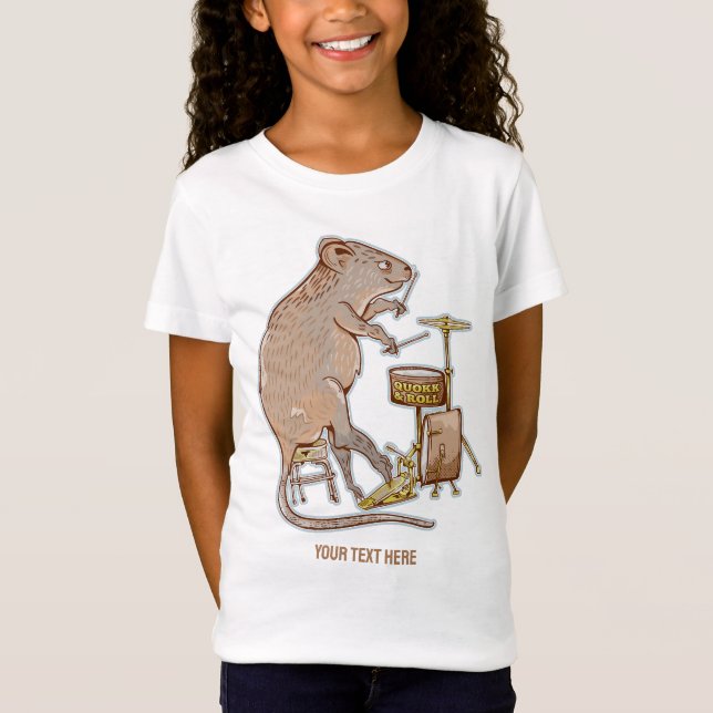 Camiseta Quokka Australian Animal Drummer (Anverso)