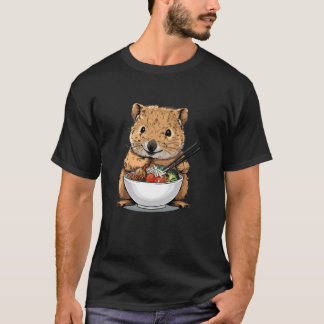 Camiseta Quokka comiendo bibimbap