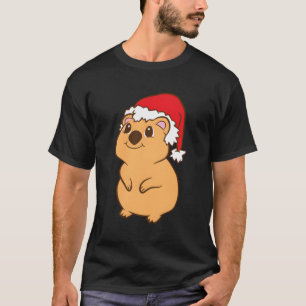 Camiseta Quokka con Navidades de Santa Hat Quokka Quokka