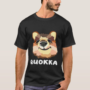 Camiseta Quokka Marsupial Australiano Geométrico Más Feliz