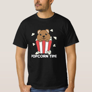 Camiseta Quokka Popcorn Time Animales Graciosos En Comida R
