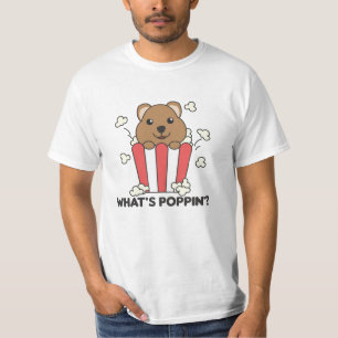 Camiseta Quokka Popcorn Whats Poppin Funny