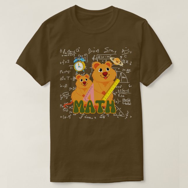 Camiseta quokkas matemáticas (Diseño del anverso)