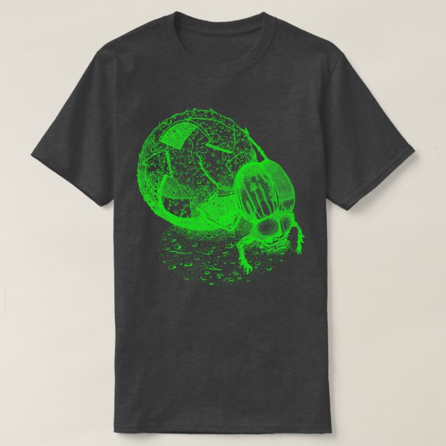 Camiseta quotDung Beetlequot Lime (Diseño del anverso)