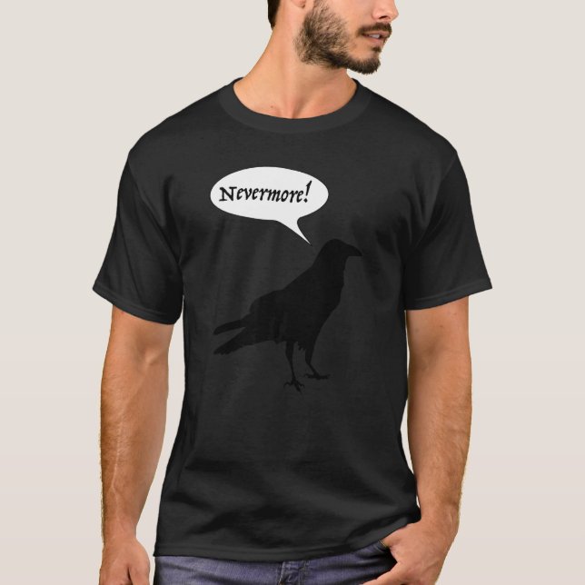 Camiseta Quoth The Raven Nunca Más Del Poema De Edgar A (Anverso)
