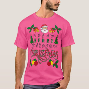 Camiseta quotMerry Christmasquot en Rótulo americano