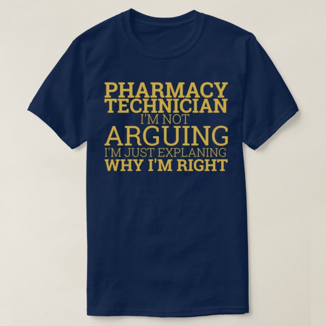 Camiseta QuotTécnico de Farmacia Argumento Farmacéutico 1 (Diseño del anverso)