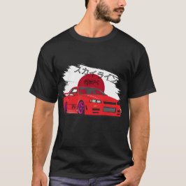 Camiseta R34 Skyline Estilo Japón Arte de Coche JDM