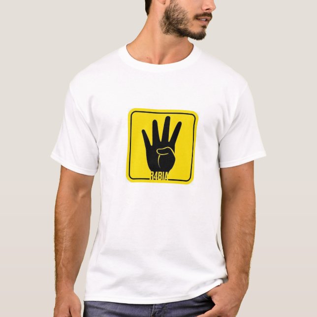 Camiseta R4BIA, Egypt free, stop Killing Inocents (Anverso)