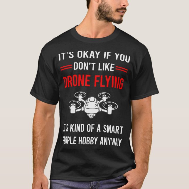 Camiseta R Drones voladores de drones para personas intelig (Anverso)