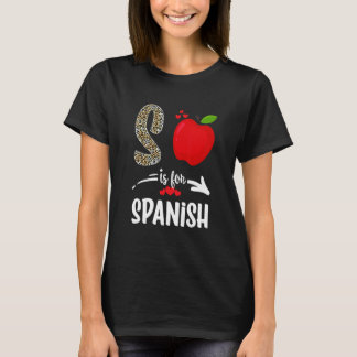 Camiseta R Es Para El Equipo Español Alphabet Leopard Tea E