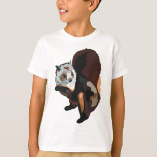 Camiseta R es para la ardilla voladora roja y blanca