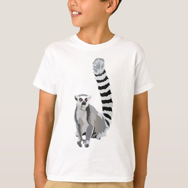 Camiseta R es para Lemur Illust de cola anillada (Anverso)