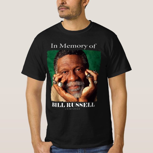 Camiseta R.I.P Bill Russell Basketball (Anverso)