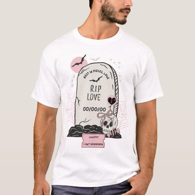 Camiseta R.I.P. Love — Funny Anti-Valentine’s Day t-shirt (Anverso)