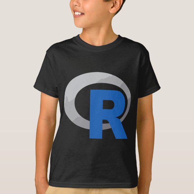 Camiseta R Lenguaje de programación de logotipos oficiales (Anverso)