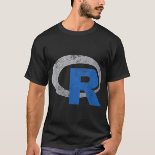 Camiseta R Logotipo Programación Estadísticas de ciencia de