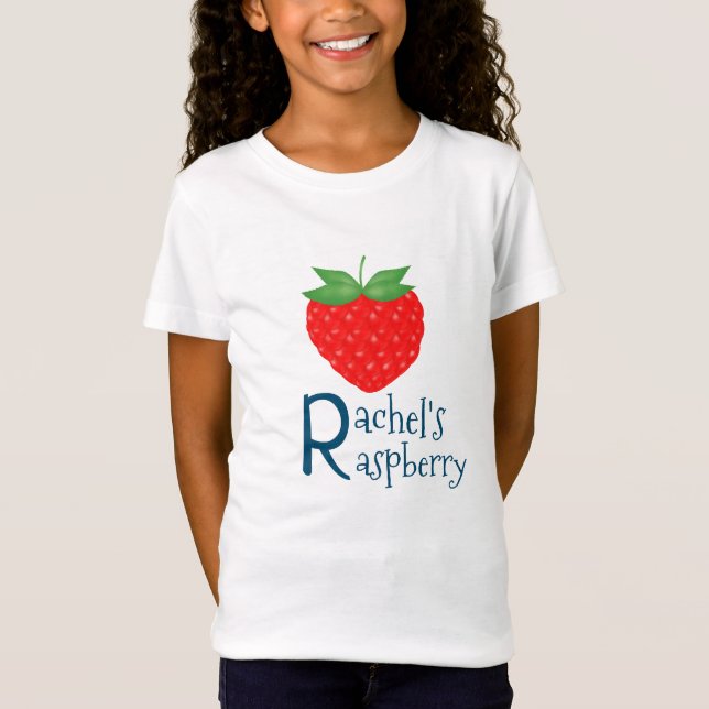 Camiseta R Para su fruta inicial y de frambuesa (Anverso)