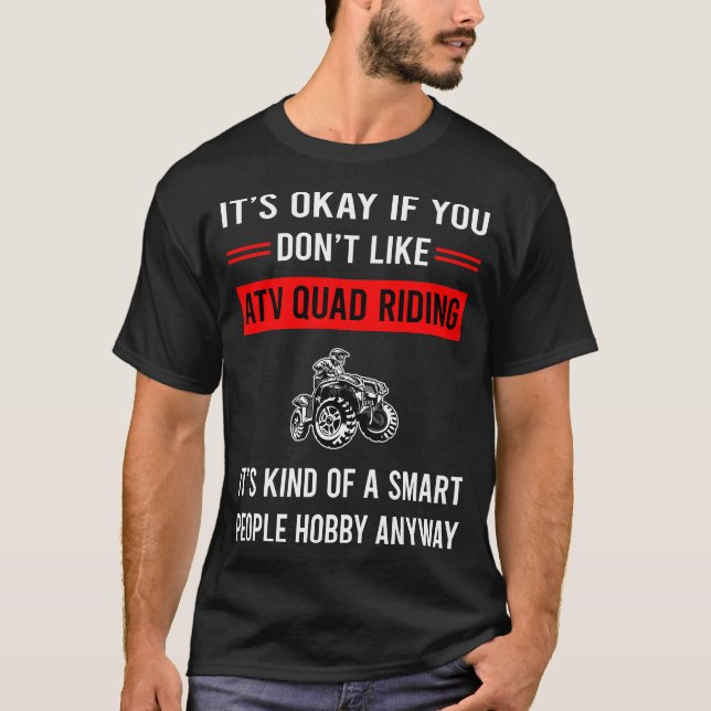 Camiseta R Smart People ATV Quad Riding (Anverso)