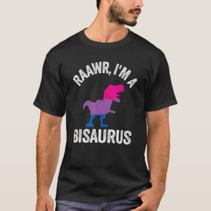 Camiseta Raawr, soy un bizaurio de la bandera bisexual de l