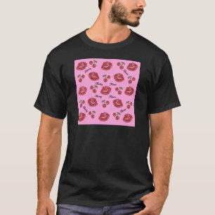 Camiseta RAB Rockabilly Besos de Cereza en Rosa