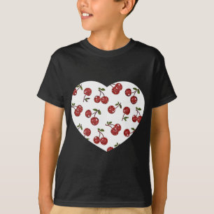 Camiseta RAB Rockabilly Cerezas Muy Cerezas En Blanco