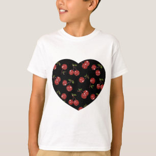Camiseta RAB Rockabilly Cerezas Muy Cerezas En Negro