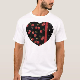 Camiseta RAB Rockabilly Cerezas Muy Cerezas Negro