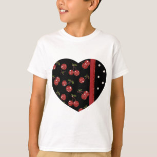 Camiseta RAB Rockabilly Cerezas Muy Cerezas Negro
