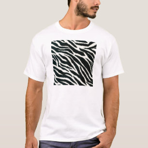 Camiseta RAB Rockabilly Estampado de Cebra Negro y Blanco