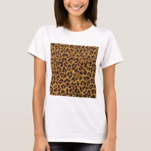 Camiseta RAB Rockabilly Estampado Leopardo Marrón Dorado