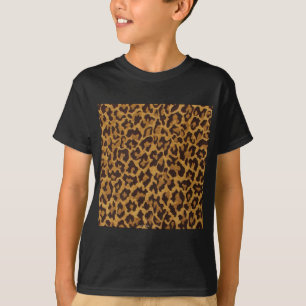 Camiseta RAB Rockabilly Estampado Leopardo Marrón Dorado
