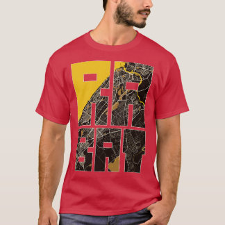 Camiseta Rabat Morocco City Map Typography Pastel
