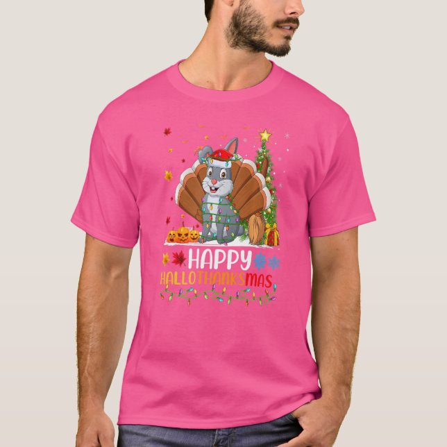 Camiseta Rabbit Animal Happy Rabbit Hellothanksmas (Anverso)