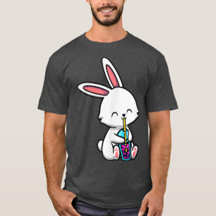 Camiseta Rabbit Boba Tea Bubble Tea Kawaii Tema lindo rabin