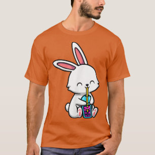 Camiseta Rabbit Boba Tea Bubble Tea Kawaii Tema lindo rabin
